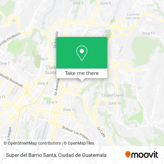 Mapa de Super del Barrio Santa