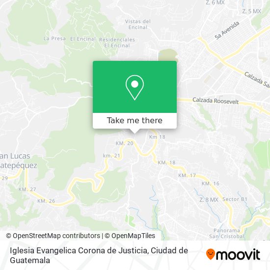 Mapa de Iglesia Evangelica Corona de Justicia