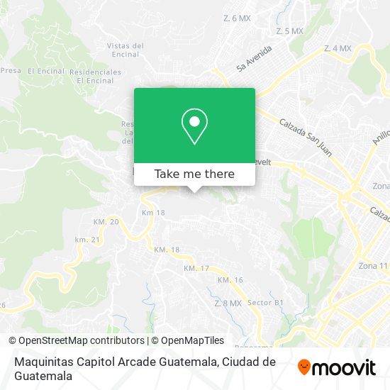 Maquinitas Capitol Arcade Guatemala map