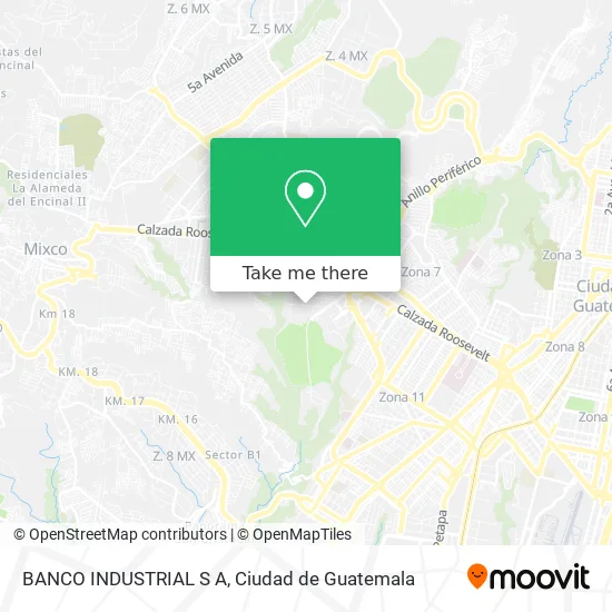 BANCO INDUSTRIAL S A map