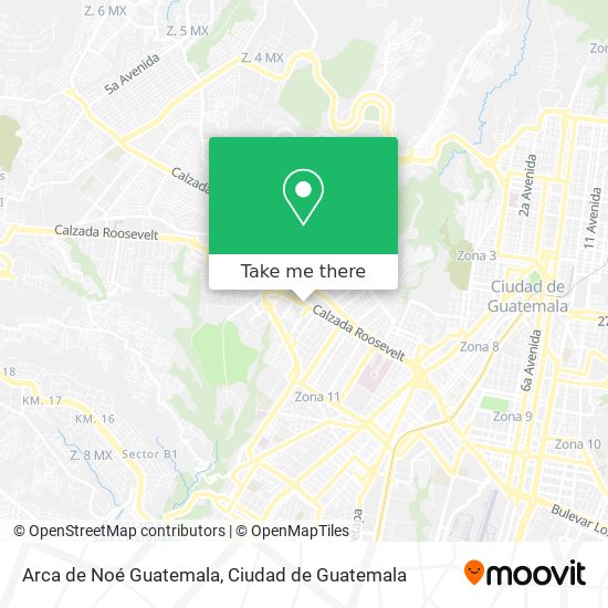 Arca de Noé Guatemala map