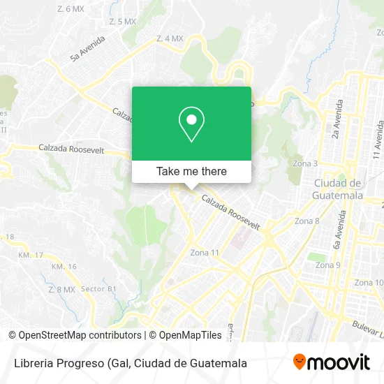 Libreria Progreso map