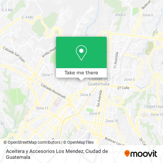 Aceitera y Accesorios Los Mendez map