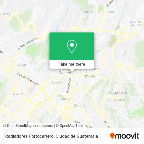 Radiadores Portocarrero map