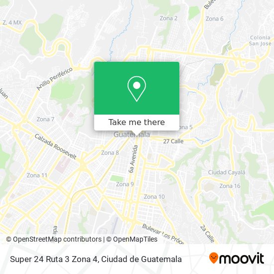 Mapa de Super 24 Ruta 3 Zona 4