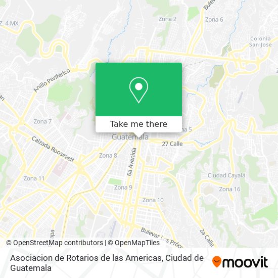 Asociacion de Rotarios de las Americas map