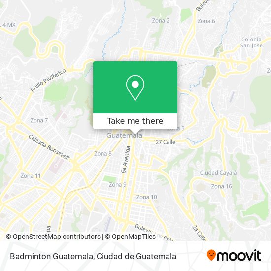 Badminton Guatemala map