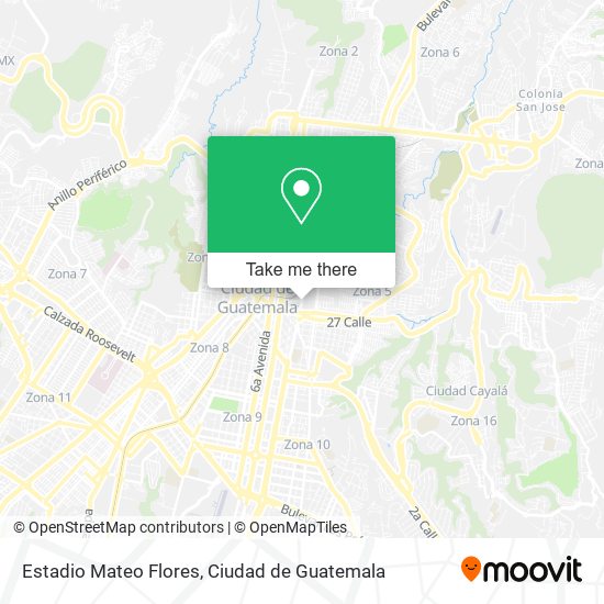 Estadio Mateo Flores map