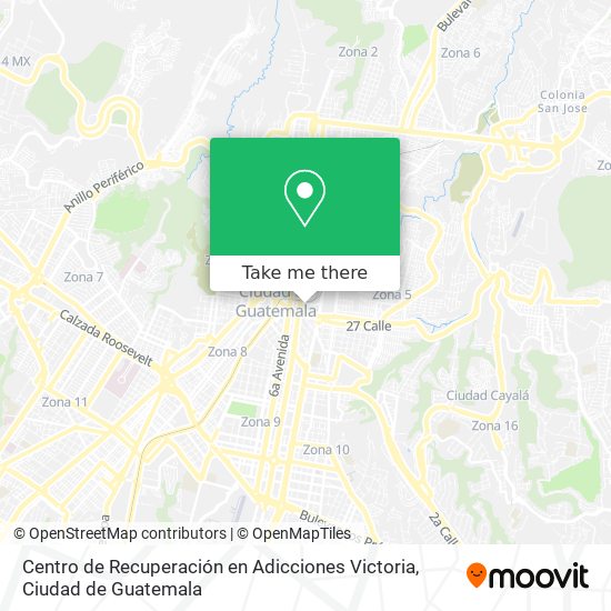 Mapa de Centro de Recuperación en Adicciones Victoria