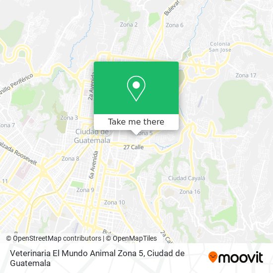 Mapa de Veterinaria El Mundo Animal Zona 5