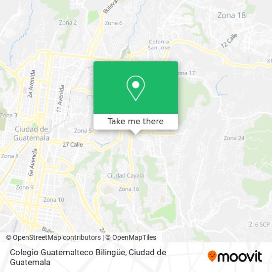 Mapa de Colegio Guatemalteco Bilingüe