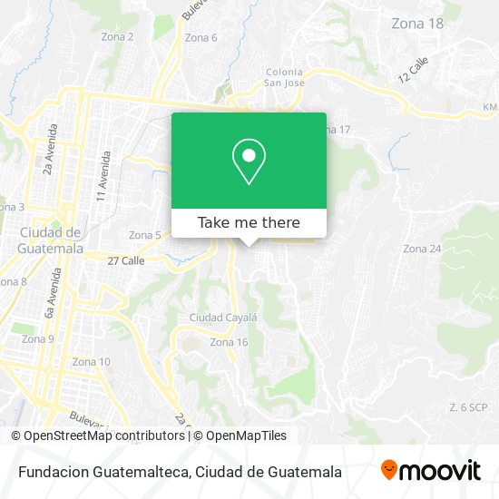 Mapa de Fundacion Guatemalteca