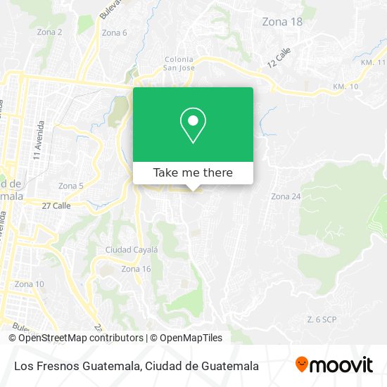 Los Fresnos Guatemala map