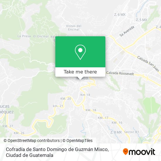 Mapa de Cofradía de Santo Domingo de Guzmán Mixco