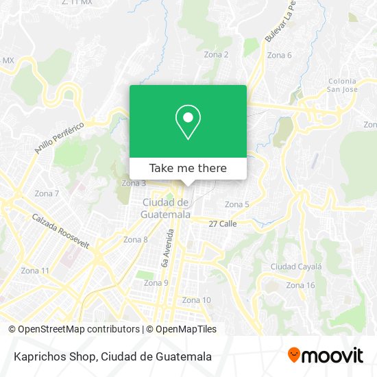 Kaprichos Shop map