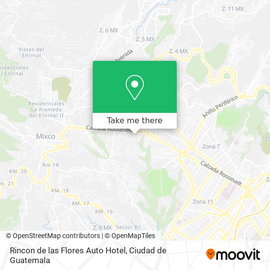 Mapa de Rincon de las Flores Auto Hotel