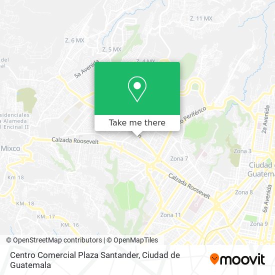 Centro Comercial Plaza Santander map