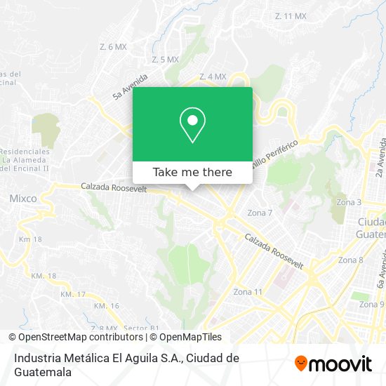 Mapa de Industria Metálica El Aguila S.A.