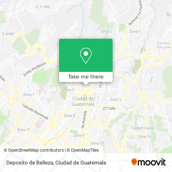 Mapa de Deposito de Belleza