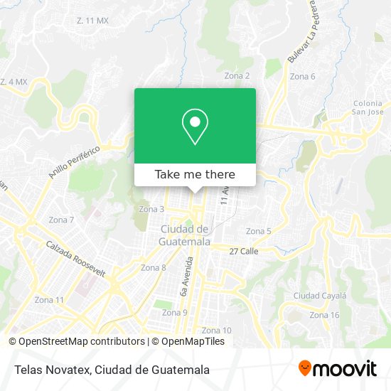 Telas Novatex map