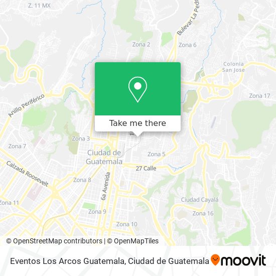 Mapa de Eventos Los Arcos Guatemala