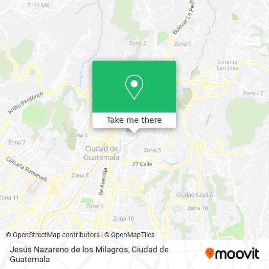 Jesús Nazareno de los Milagros map