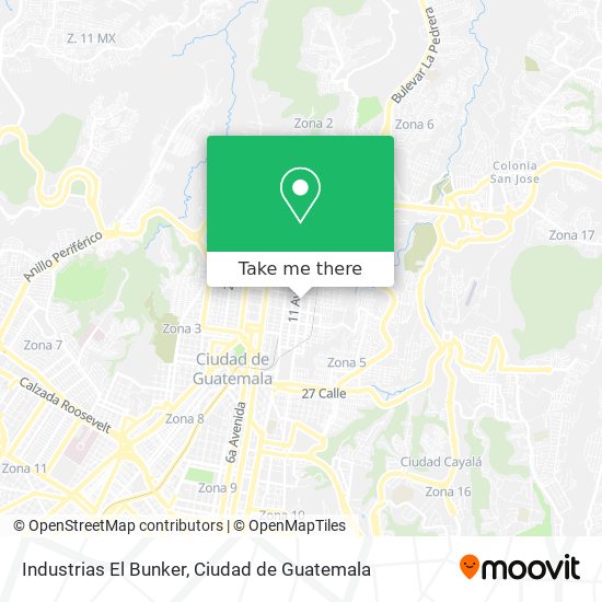 Industrias El Bunker map