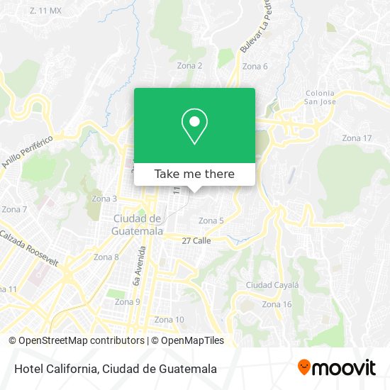 Mapa de Hotel California