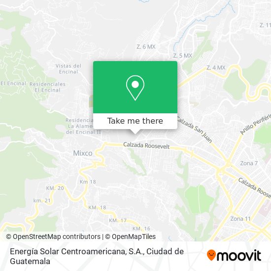 Mapa de Energía Solar Centroamericana, S.A.