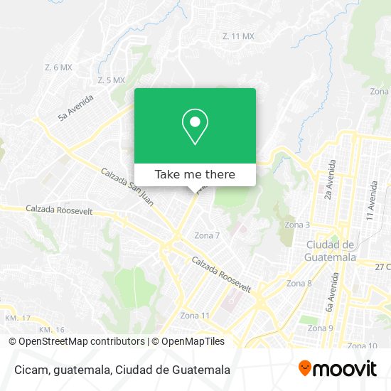 Mapa de Cicam, guatemala