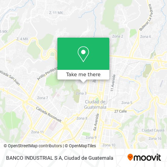 BANCO INDUSTRIAL S A map