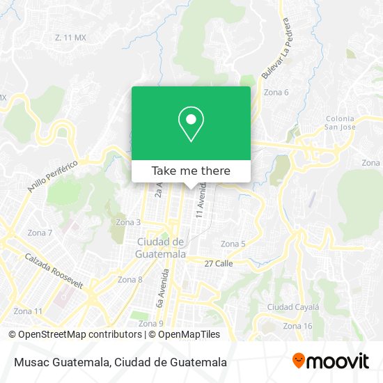 Mapa de Musac Guatemala