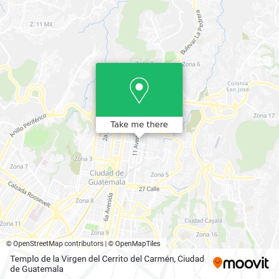 Templo de la Virgen del Cerrito del Carmén map