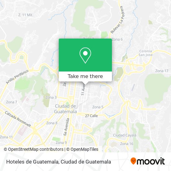 Mapa de Hoteles de Guatemala