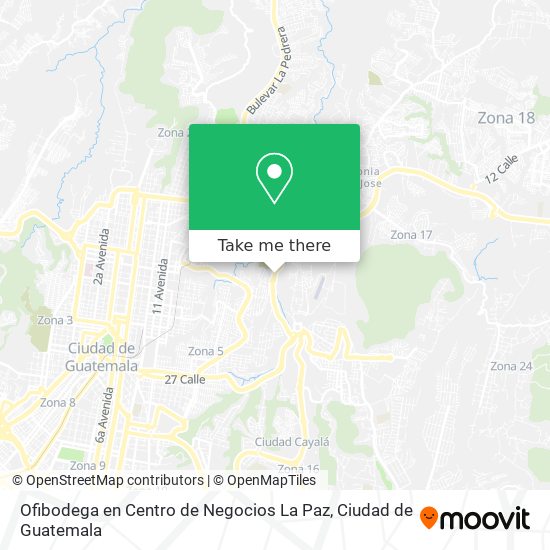 Mapa de Ofibodega en Centro de Negocios La Paz