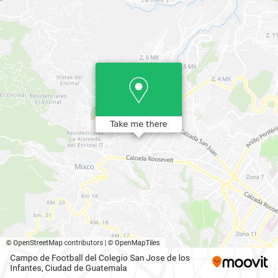 Campo de Football del Colegio San Jose de los Infantes map