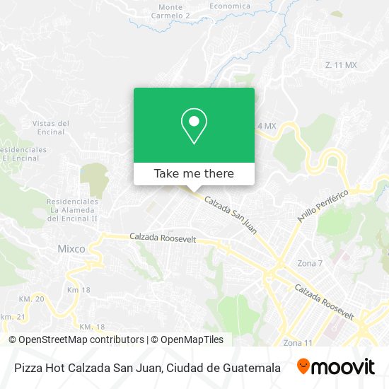 Pizza Hot Calzada San Juan map