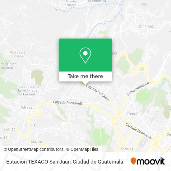 Estacion TEXACO San Juan map