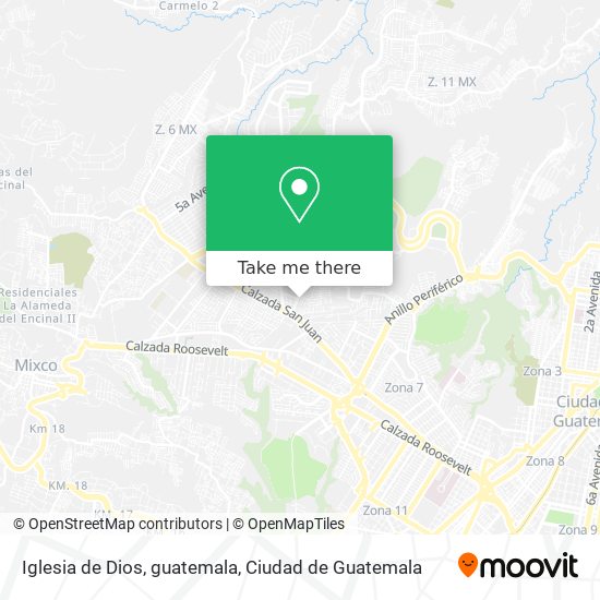 Iglesia de Dios, guatemala map