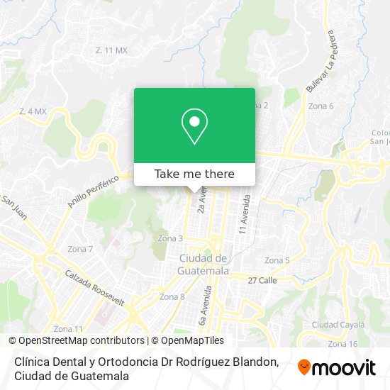 Mapa de Clínica Dental y Ortodoncia Dr Rodríguez Blandon