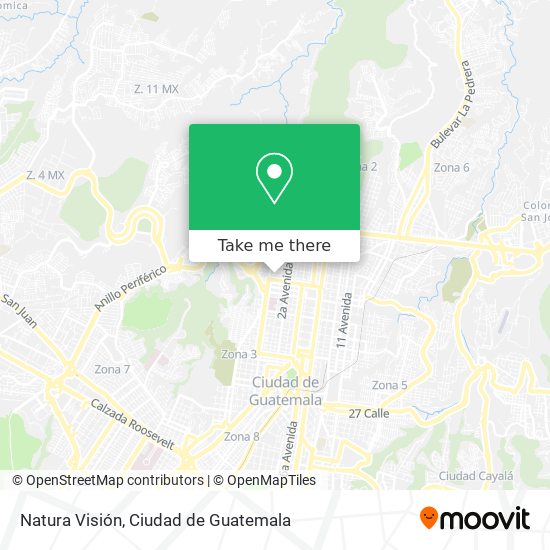 How to get to Natura Visión in Zona 1 by Bus?