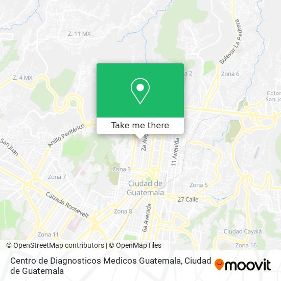 Mapa de Centro de Diagnosticos Medicos Guatemala