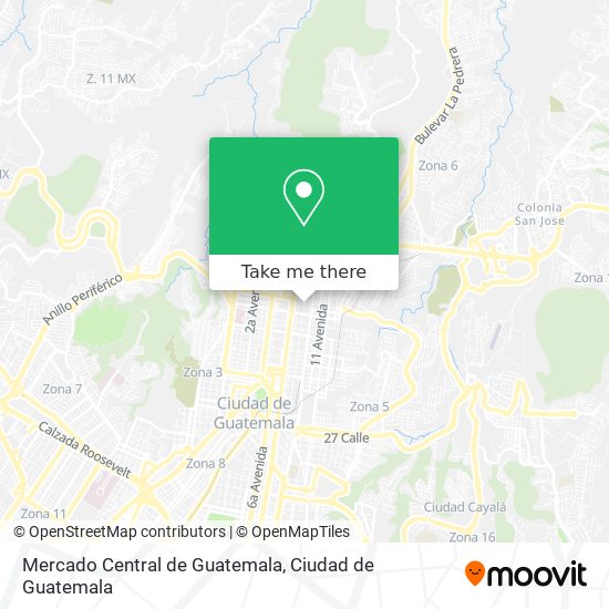 Mapa de Mercado Central de Guatemala