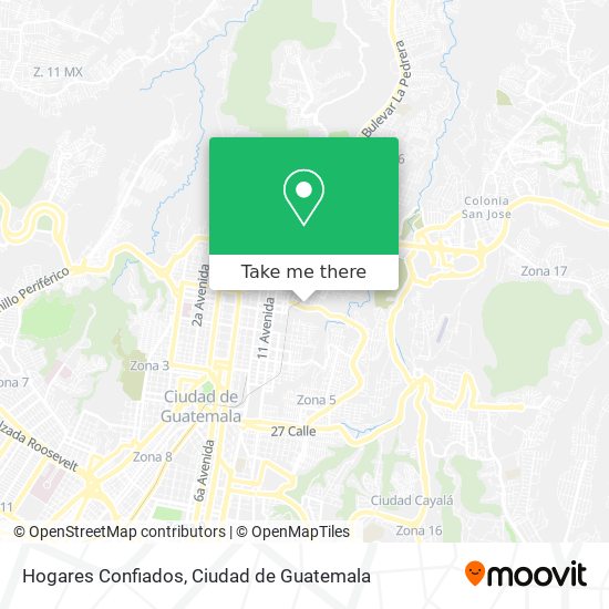 Hogares Confiados map