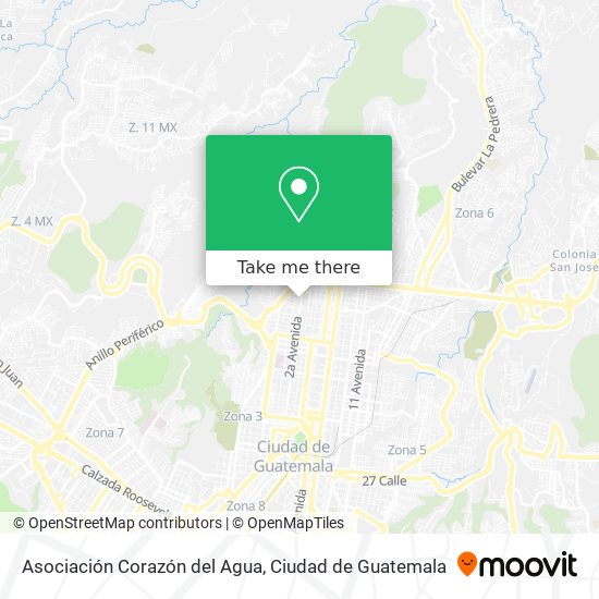 Asociación Corazón del Agua map