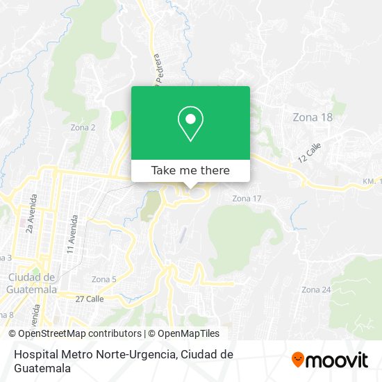 Mapa de Hospital Metro Norte-Urgencia