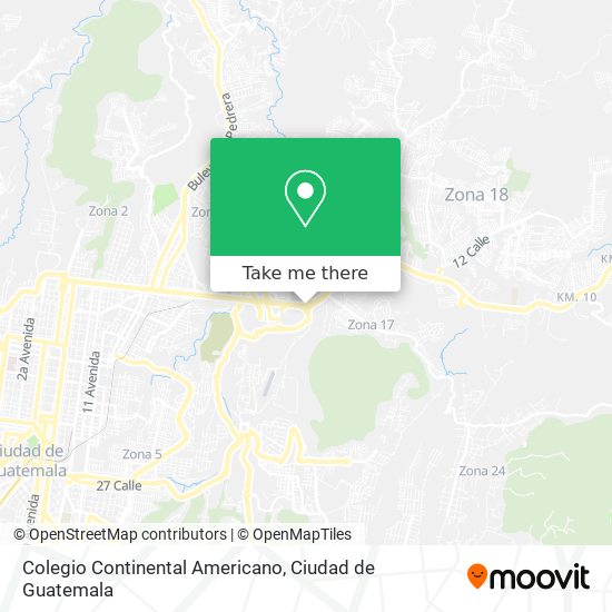 Mapa de Colegio Continental Americano