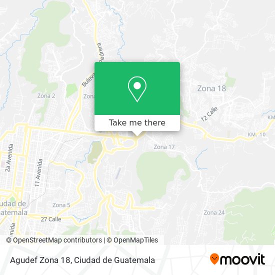 Agudef Zona 18 map