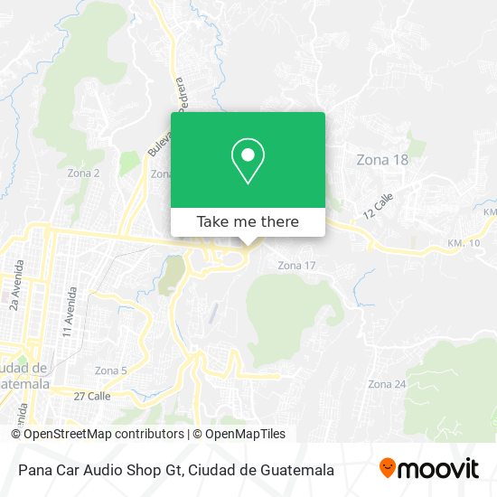 Mapa de Pana Car Audio Shop Gt