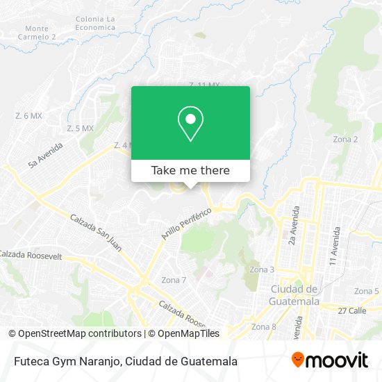 Futeca Gym Naranjo map